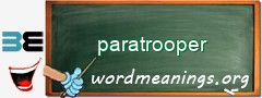 WordMeaning blackboard for paratrooper